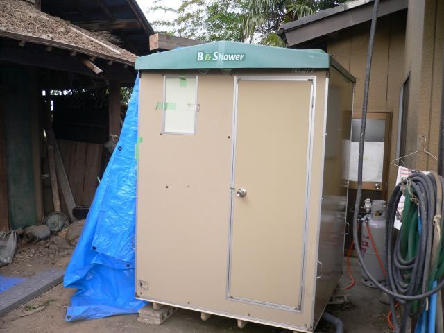 栃木小山 オール電化浴室仮設